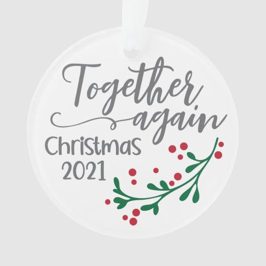 Keepasversiering om kerstmis 2021 te herinneren ornament (voorkant)