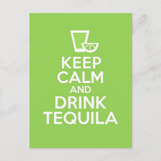 KeepCalmDrinkTequila Briefkaart (Voorkant)