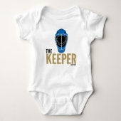 Keeper Hockey Goalie Mask Baby Onesie Romper (Voorkant)