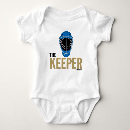 Keeper Hockey Goalie Mask Baby Onesie Romper (Voorkant)