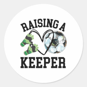 Keeper Moeder, Doelverdediger Voetbal Mama, Een Ke Ronde Sticker