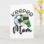 Keeper Mom, Goalkeeper Soccer Mama, Raising A Keep Kaart (Gele Bloem)