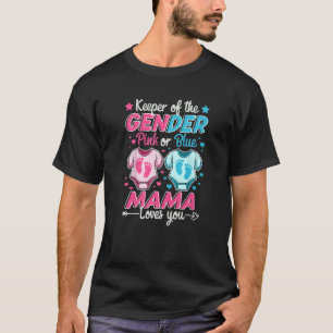 Keeper of Gender onthullen roze of blauw mama houd T-shirt