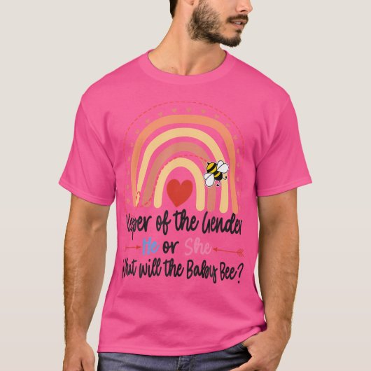 Keeper Of Gender Reveal What Will It Bee T-shirt (Voorkant)