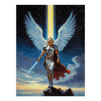 Keeper of the Celestial Gate Archangel Michael Perfect Poster