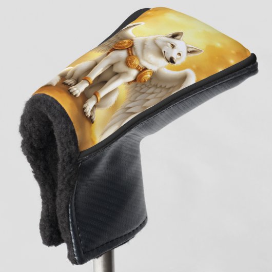 Keeper of the Dawn – The White Winged Wolf.  Golfheadcover (3/4 voorkant)
