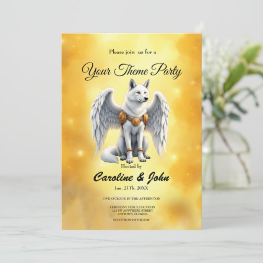 Keeper of the Dawn – The White Winged Wolf.  Kaart (Staand voorkant)