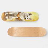 Keeper of the Dawn – The White Winged Wolf.  Persoonlijk Skateboard (Horizontaal)