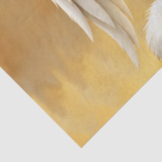 Keeper of the Dawn – The White Winged Wolf. Tissuepapier (Detail)