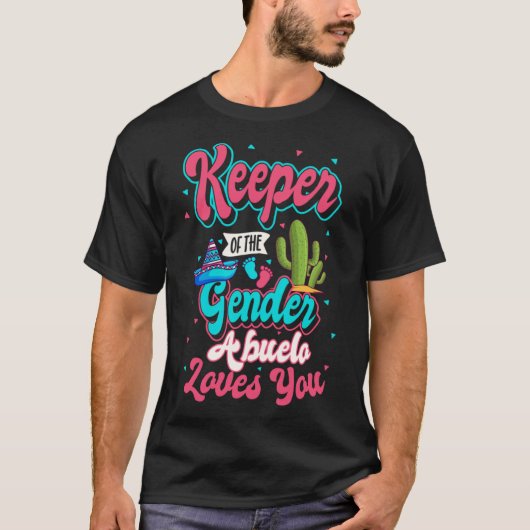 Keeper of the Gender Abuelo Loves You Mexicaanse B T-shirt (Voorkant)