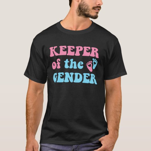Keeper of the Gender new baby announcement Idea fo T-shirt (Voorkant)