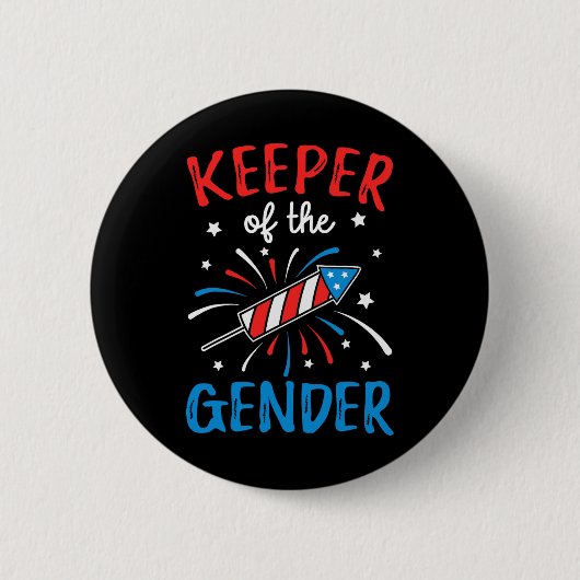 Keeper of the Gender onthult grappige 4th of July  Ronde Button 5,7 Cm (Voorkant)