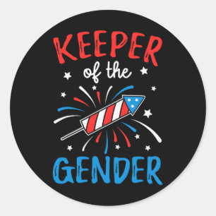 Keeper of the Gender onthult grappige 4th of July  Ronde Sticker