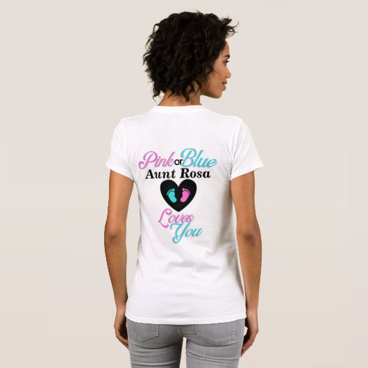 Keeper of the Gender | Pink and Blue Gender Reveal T-shirt (Achterkant volledig)