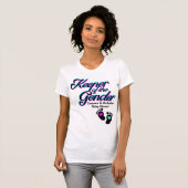 Keeper of the Gender | Pink and Blue Gender Reveal T-shirt (Voorkant volledig)