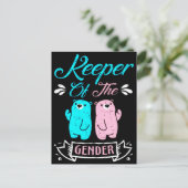 Keeper of the Gender Pink and Blue Teddy Bear Briefkaart (Staand voorkant)