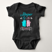 Keeper of the Gender Pink and Blue Teddy Bear Romper (Voorkant)