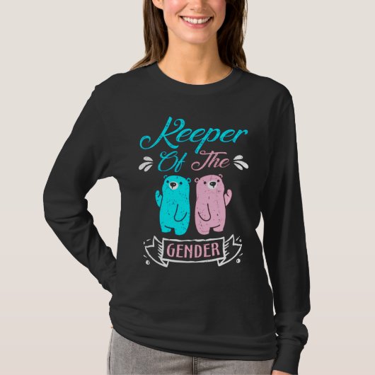 Keeper of the Gender Pink and Blue Teddy Bear T-shirt (Voorkant)