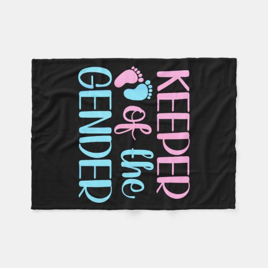 Keeper Of The Gender Pregnancy Announcement Gender Fleece Deken (Voorkant (Horizontaal))