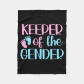 Keeper Of The Gender Pregnancy Announcement Gender Fleece Deken (Voorkant)