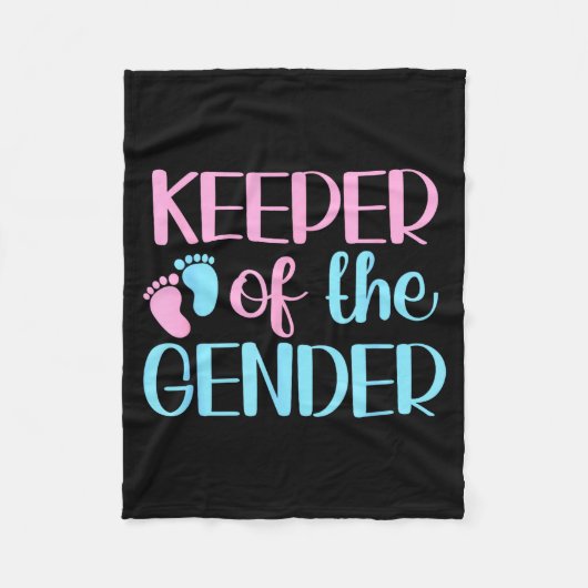 Keeper Of The Gender Pregnancy Announcement Gender Fleece Deken (Voorkant)