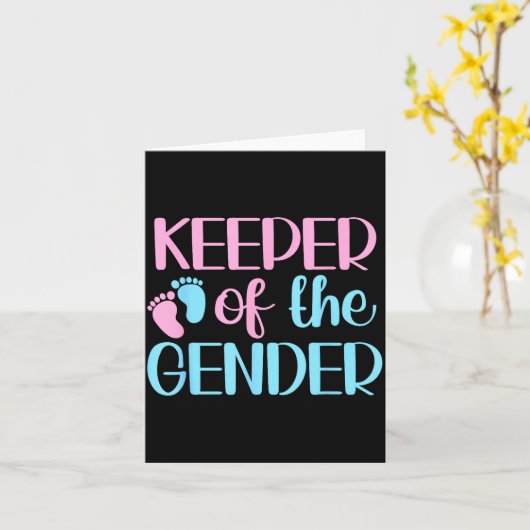 Keeper Of The Gender Pregnancy Announcement Gender Kaart (Gele Bloem)