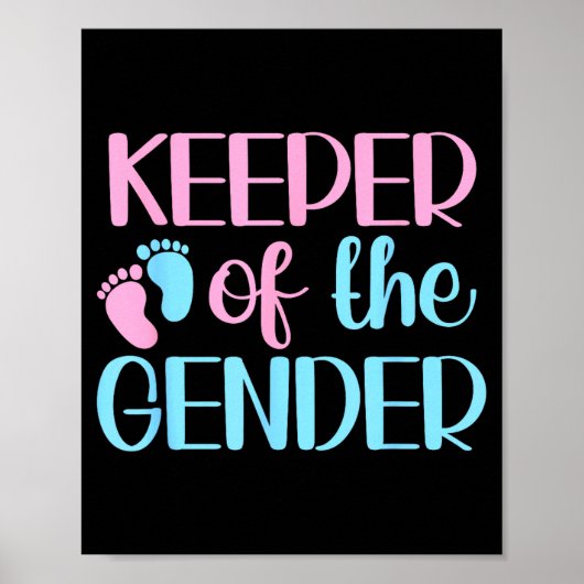 Keeper Of The Gender Pregnancy Announcement Gender Poster (Voorkant)