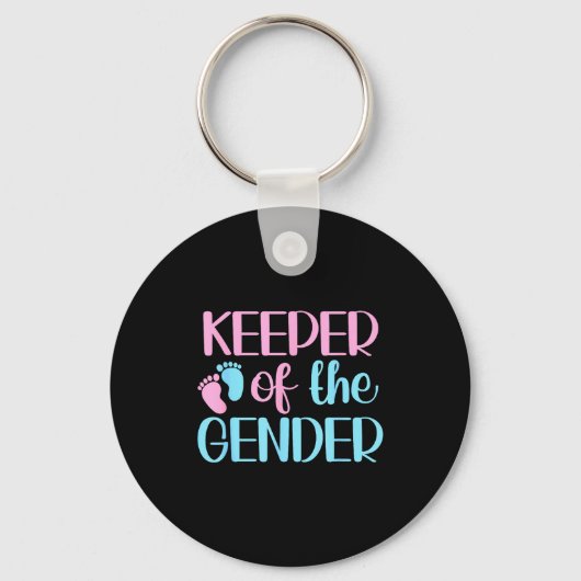 Keeper Of The Gender Pregnancy Announcement Gender Sleutelhanger (Voorkant)