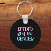 Keeper Of The Gender Pregnancy Announcement Gender Sleutelhanger (Voorkant)