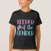 Keeper Of The Gender Pregnancy Announcement Gender T-shirt (Voorkant)
