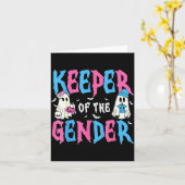Keeper Of The Gender Pumpkin Halloween Baby Gender Kaart (Gele Bloem)