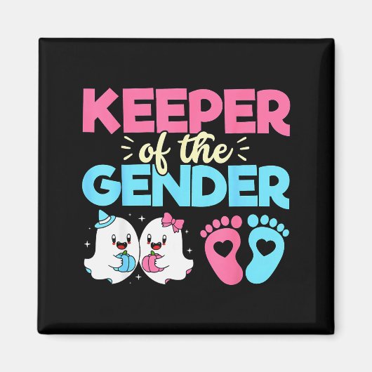 Keeper Of The Gender Pumpkin Halloween Baby Gender Magneet (Voorkant)