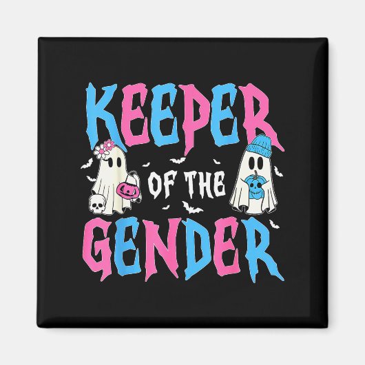 Keeper Of The Gender Pumpkin Halloween Baby Gender Magneet (Voorkant)