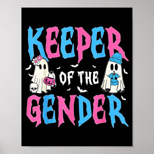 Keeper Of The Gender Pumpkin Halloween Baby Gender Poster (Voorkant)