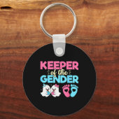 Keeper Of The Gender Pumpkin Halloween Baby Gender Sleutelhanger (Voorkant)