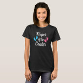 Keeper Of The Gender Reveal  Baby Announcemen T-shirt (Voorkant volledig)