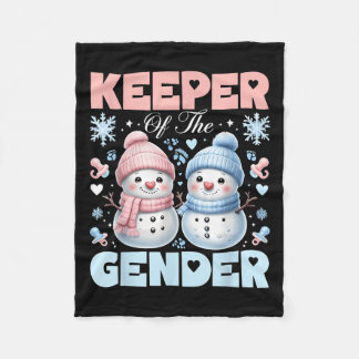 Keeper Of The Gender Reveal Baby Shower Snowman Ch Fleece Deken