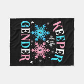 Keeper Of The Gender Reveal Baby Snowflake Nk Or B Fleece Deken (Voorkant (Horizontaal))