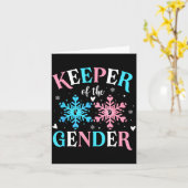 Keeper Of The Gender Reveal Baby Snowflake Nk Or B Kaart (Gele Bloem)