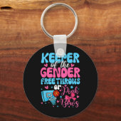 Keeper Of The Gender Reveal Free Throws Or Pink Bo Sleutelhanger (Voorkant)
