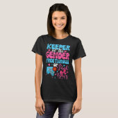 Keeper Of The Gender Reveal Free Throws Or Pink Bo T-shirt (Voorkant volledig)