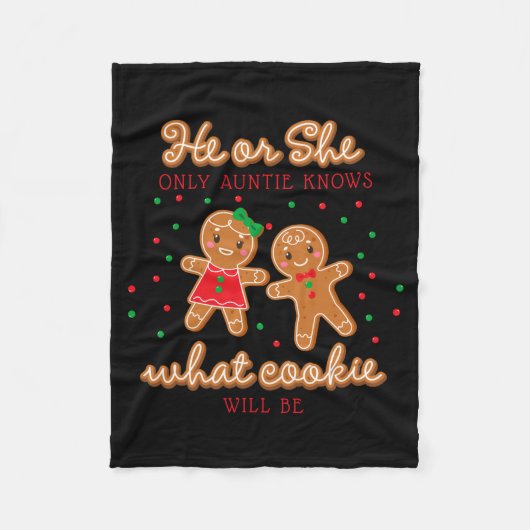 Keeper Of The Gender Reveal Gingerbread Auntie  Fleece Deken (Voorkant)
