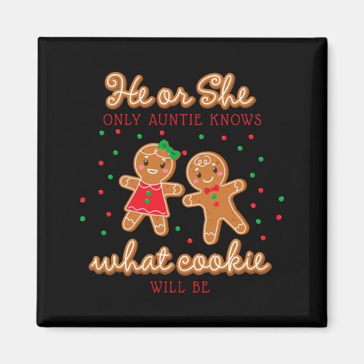 Keeper Of The Gender Reveal Gingerbread Auntie  Magneet (Voorkant)