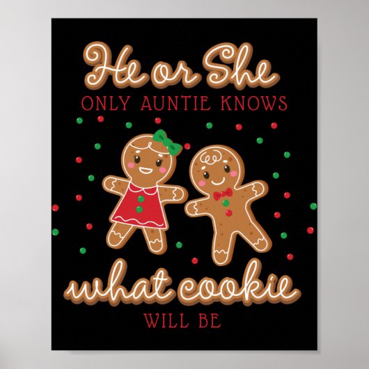 Keeper Of The Gender Reveal Gingerbread Auntie T S Poster (Voorkant)