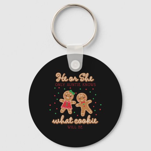 Keeper Of The Gender Reveal Gingerbread Auntie T S Sleutelhanger (Voorkant)
