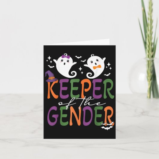 Keeper Of The Gender Reveal Halloween Pregnancy An Kaart (Voorkant)