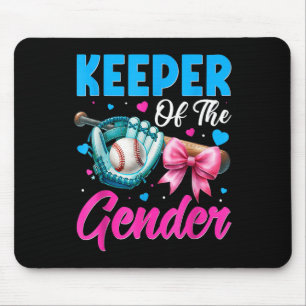 Keeper van het geslacht Baseball of Bows Gender Re Muismat