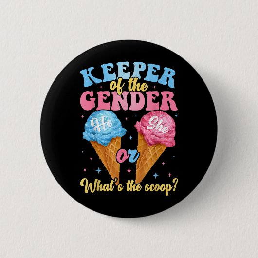 Keeper van het geslacht ijs Whats the Scoop Gen Ronde Button 5,7 Cm (Voorkant)