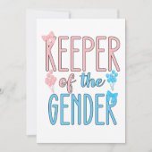Keeper van het geslacht onthullen jongen meisje ro kaart (Voorkant)