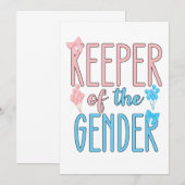 Keeper van het geslacht onthullen jongen meisje ro kaart (Voorkant / Achterkant)